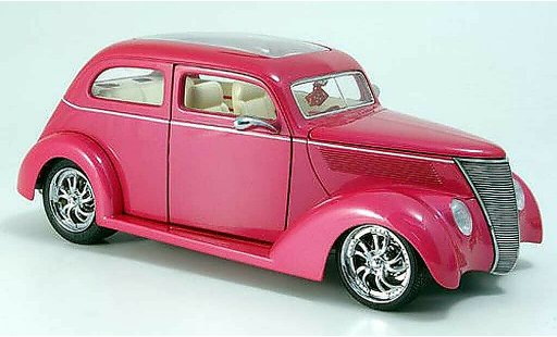 Ford Hot Rod 1937 1/18 Yat Ming sedan rosa avec panoramatetto modellini auto