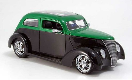Ford Hot Rod 1937 1/18 Yat Ming sedan nero/verde avec panoramatetto modellini auto