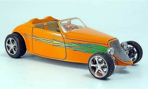 Ford Hot Rod 1933 1/18 Yat Ming convertibile orange verdee flammen aperto modellini auto