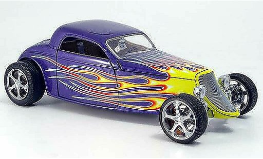 Ford Hot Rod 1933 1/18 Yat Ming coupe lilla flamming modellini auto