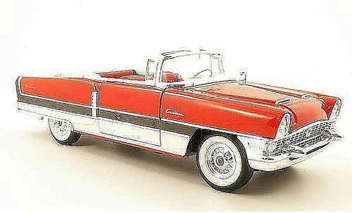 Packard Caribbean Base 1/18 Yat Ming rosso/nero/bianco aperto 1955 modellini auto