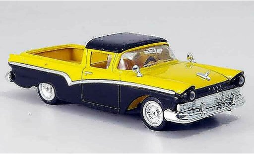 Ford Ranchero Berline 1/43 Yat Ming nero giallo 1957 modellini auto