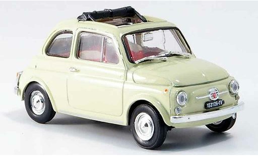 Fiat 500 F 1/43 Brumm creme geoffnetes tetto pieghevole 1965 modellini auto