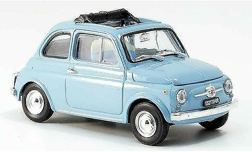 Fiat 500 F 1/43 Brumm himmelblu geoffnetes tetto pieghevole 1965 modellini auto