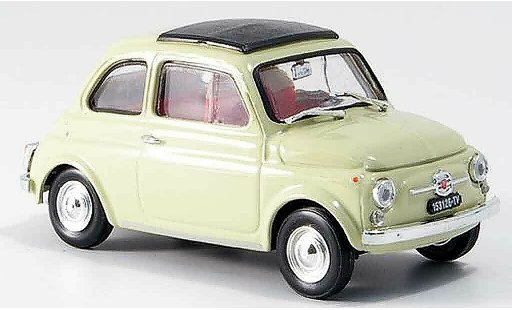 Fiat 500 F 1/43 Brumm creme avec capote tetto pieghevole 1965 modellini auto