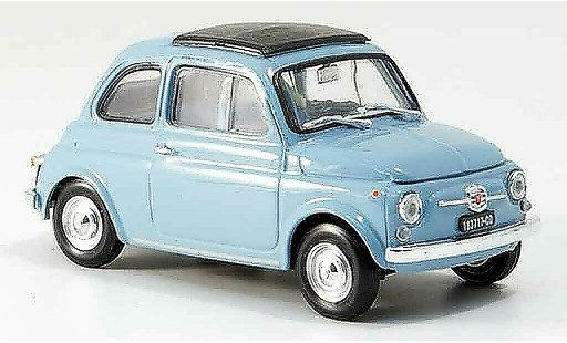 Fiat 500 F 1/43 Brumm himmelblu avec capote tetto pieghevole 1965 modellini auto