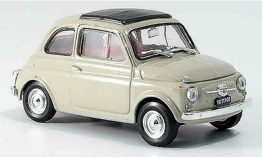 Fiat 500 F 1/43 Brumm sandbeige avec capote tetto pieghevole 1965 modellini auto
