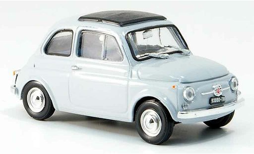 Fiat 500 F 1/43 Brumm grigio avec capote tetto pieghevole 1965 modellini auto