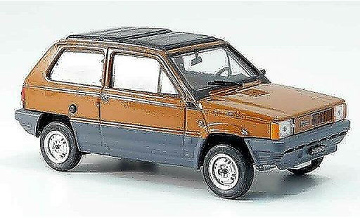 Fiat Panda 45 1/43 Brumm marrone avec capote Doppeltetto pieghevole 1981 modellini auto