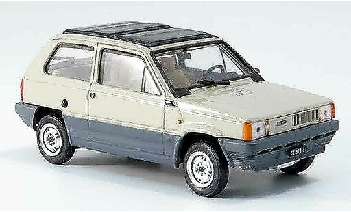 Fiat Panda 45 1/43 Brumm beige avec capote Doppeltetto pieghevole 1981 modellini auto