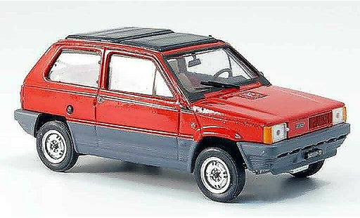 Fiat Panda 45 1/43 Brumm rosso avec capote Doppeltetto pieghevole 1981 modellini auto