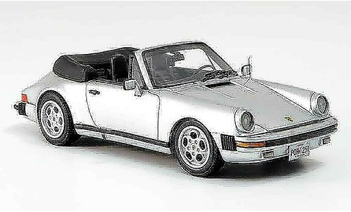 Porsche 911 Cabriolet 1/43 Neo Carrera Cabrio grigio metallisee US Version 1985 modellini auto