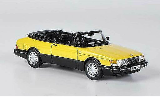 Saab 900 1987 1/43 Neo Cabrio giallo/nero modellini auto