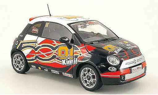 Fiat 500 Base 1/18 Norev nero/bianco kimi raikkonen wroom version 2008 modellini auto
