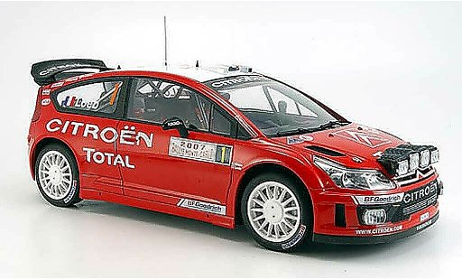 Citroen C4 WRC 1/18 Autoart no.1 loeb/elena vincitore monte carlo 2007 modellini auto