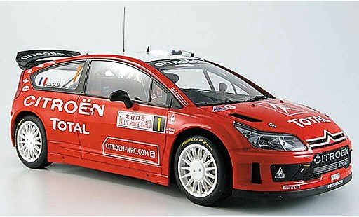Citroen C4 WRC 1/18 Autoart loeb/ elena noo.1 rallye monte carlo 2008 modellini auto