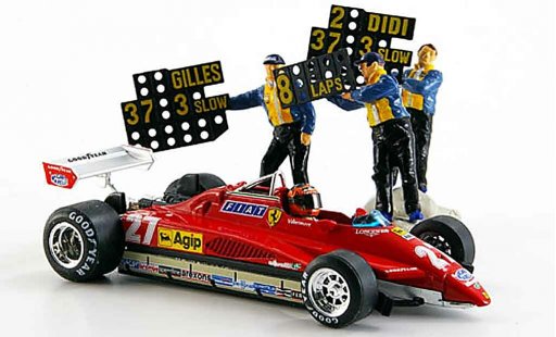 Ferrari 126 C2 1/43 Brumm g. villeneuve 3 figuren gp imola modellini auto