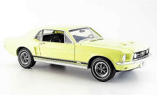 Ford Mustang GT 1/18 Greenlight coupe giallo modellini auto