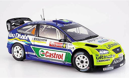 Ford Focus RS WRC 1/18 Sun Star hirvonen vincitore japan modellini auto