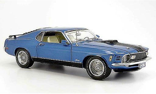 Ford Mustang Mach 1 1/18 Highway 61 blu modellini auto