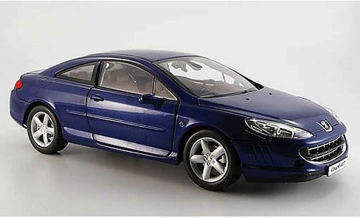 Peugeot 407 coupe 1/18 Norev blu 2005 modellini auto