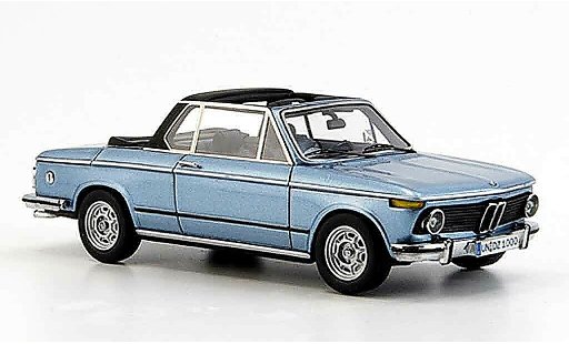 Bmw 2002 Cabriolet Baur 1/43 Neo Tii E 10 Cabrioblu 1974 modellini auto