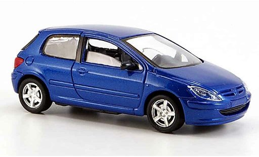 Peugeot 307 Base 1/43 Solido blu 3 portes modellini auto