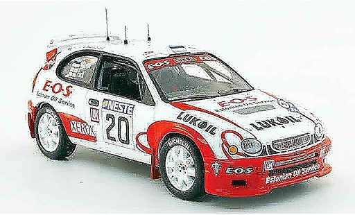 Toyota Corolla WRC 1/43 IXO no.20 lukoil e.o.s. rallye finland 2000 modellini auto