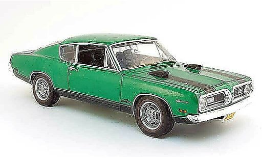 Plymouth Barracuda 1969 1/18 Highway 61 340 verde modellini auto