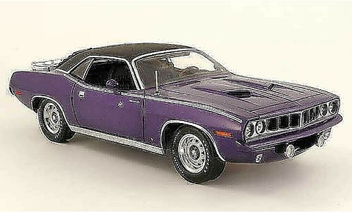 Plymouth Gran Barracuda 1971 1/18 Highway 61 porpora nero modellini auto