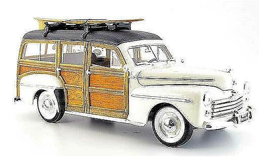 Ford Woody Woody Wagon 1/18 Yat Ming bianco 1948 modellini auto
