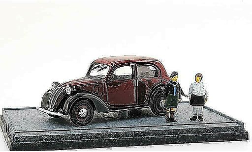 Fiat 1100 Nuova Balilla 1/43 Brumm avec 2 Figuren modellini auto