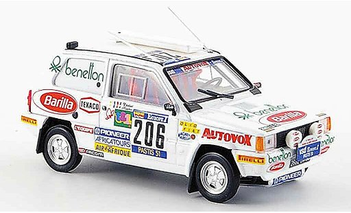 Fiat Panda 4x4 1/43 Brumm No.206 Rally Paris Dakar 1984 modellini auto