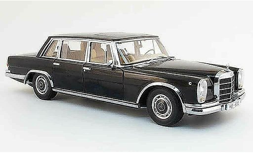 Mercedes 600 Base 1/18 Autoart (w100) nero avec gardinen baulen 1965 modellini auto