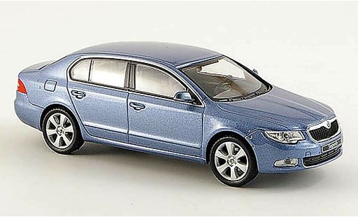 Skoda Superb 2009 1/43 Abrex II grigio blu modellini auto