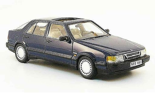 Saab 9000 i 1/43 Neo blu 1988 modellini auto