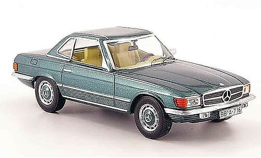 Mercedes 350 Base 1/43 IXO (R107) Hard Top verde 1972 modellini auto