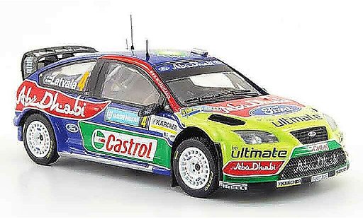 Ford Focus RS WRC 1/43 IXO 07 No.4 BP Abu Dhabi Rally Svezia 2008 modellini auto