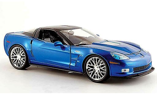Chevrolet Corvette Coupe 1/18 Jada Toys C6 blu 2009 modellini auto