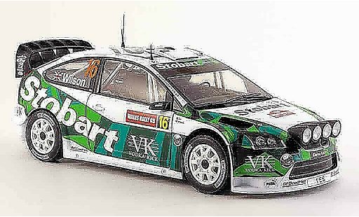 Ford Focus RS WRC 1/18 Sun Star no.16 wilson/orr rallye pays de galles 2007 modellini auto