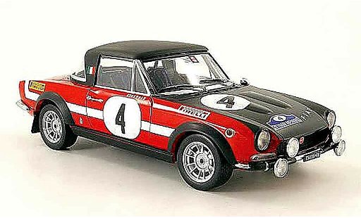 Fiat 124 Abarth 1/18 Sun Star no.4 rallye grece 1972 modellini auto