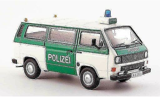 Volkswagen Combi B 1/43 Premium Cls t3b bus police bianco verde modellini auto
