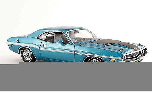 Dodge Challenger 1970 1/18 Greenlight r t 383 magnum turchese nero modellini auto
