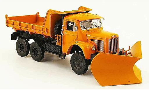 Berliet GBC camion 1/43 Norev 8 6x6 orange avec Schneepflug 1959 modellini auto