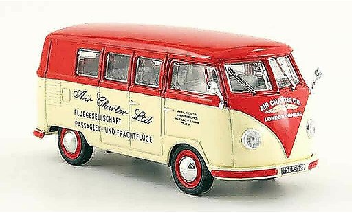 Volkswagen Combi Base 1/43 Norev t1a bus air charter ltd. bianco rosso 1958 modellini auto