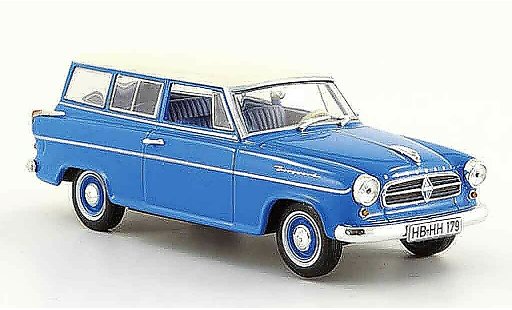 Borgward Isabella break 1/43 Norev Combi blu bianco 1960 modellini auto