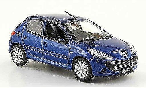Peugeot 206 Base 1/43 Norev blu 2009 modellini auto