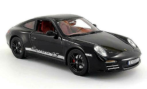 Porsche 911 4S 1/18 Norev nero 2008 modellini auto