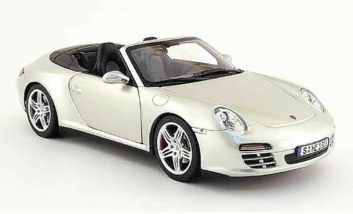 Porsche 911 4S 1/18 Norev cabriolet grigio 2008 modellini auto