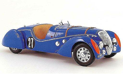 Peugeot 302 Roadster 1/18 Norev Darl'Mat no. 27 24h le mans 1937 modellini auto